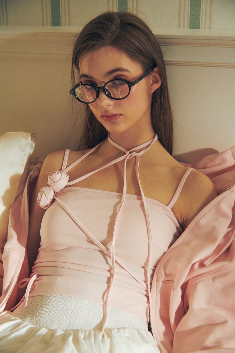 PAIN OR PLEASURE（ペインオアプレジャー）の「ROSE CORSAGE SLEEVELESS pink（Tops）」