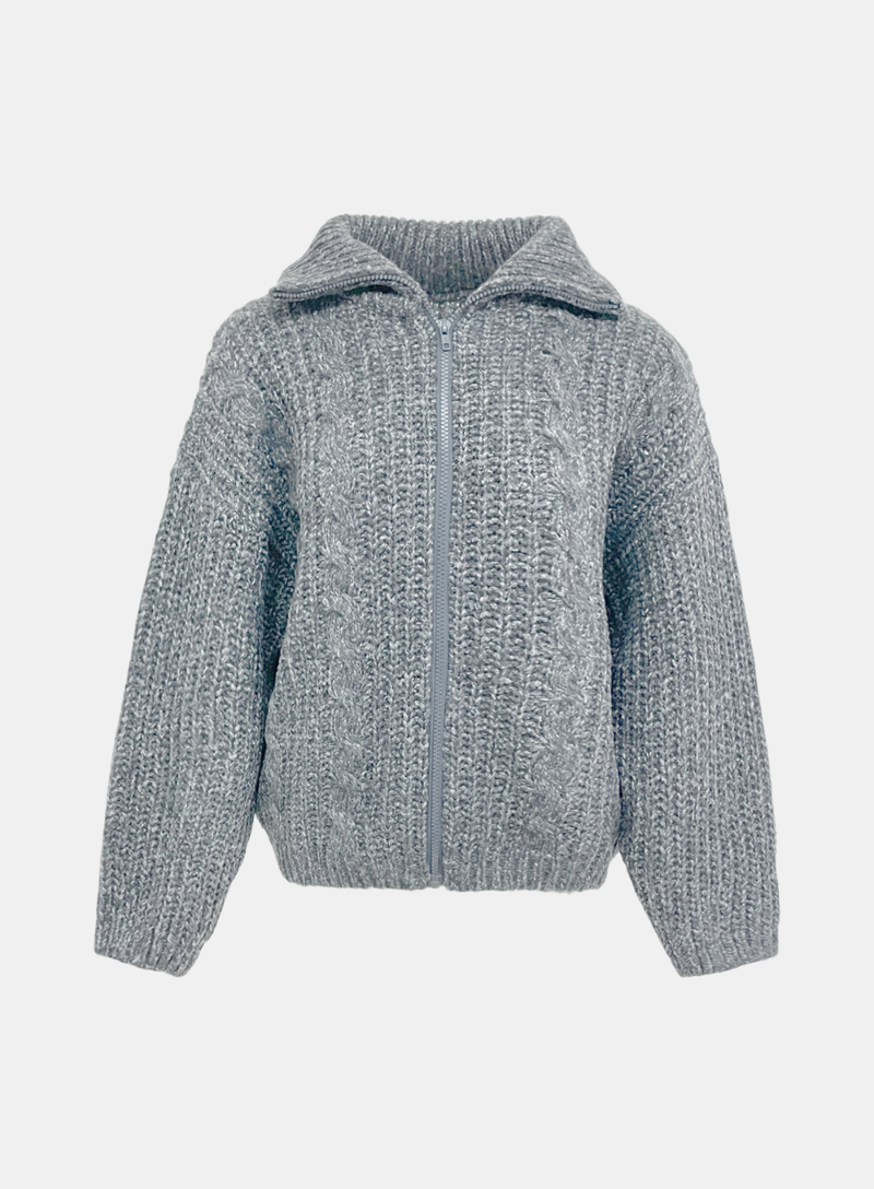 Brook Cable Knit Zip-Up