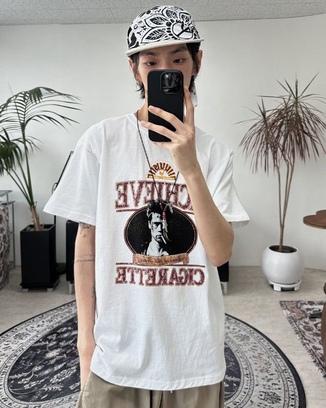 SATIIIZ（サティーズ）の「Fenen graphic short-sleeve tee（Tops）」