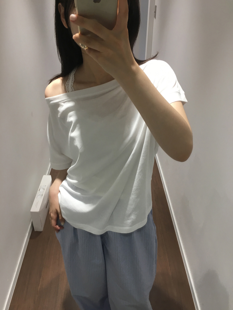 Fog off-shoulder t-shirt (4color)