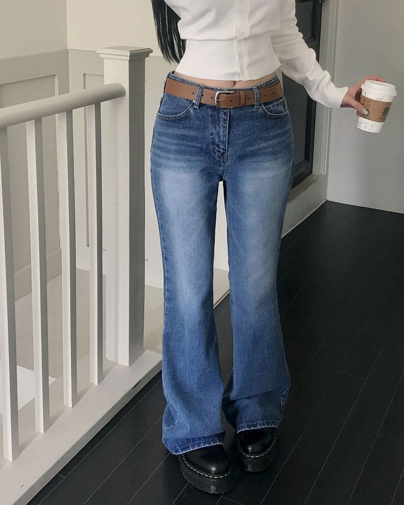 [MADE] Log, semi-flare silhouette denim pants
