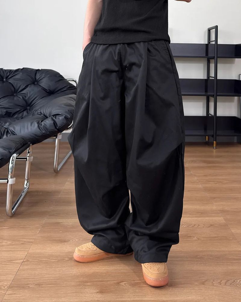 Luve Cotton Curved Wide Pants