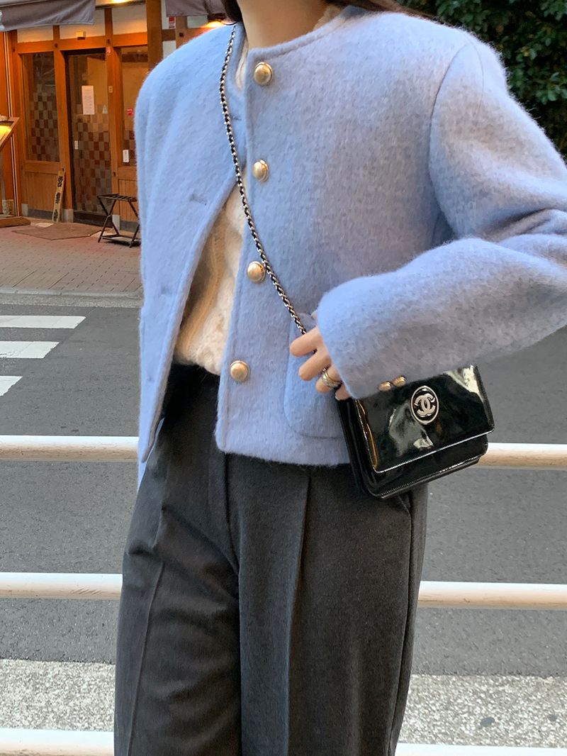 Normable wool winter tweed jacket