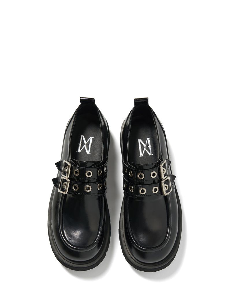 Biker Platform loafer black