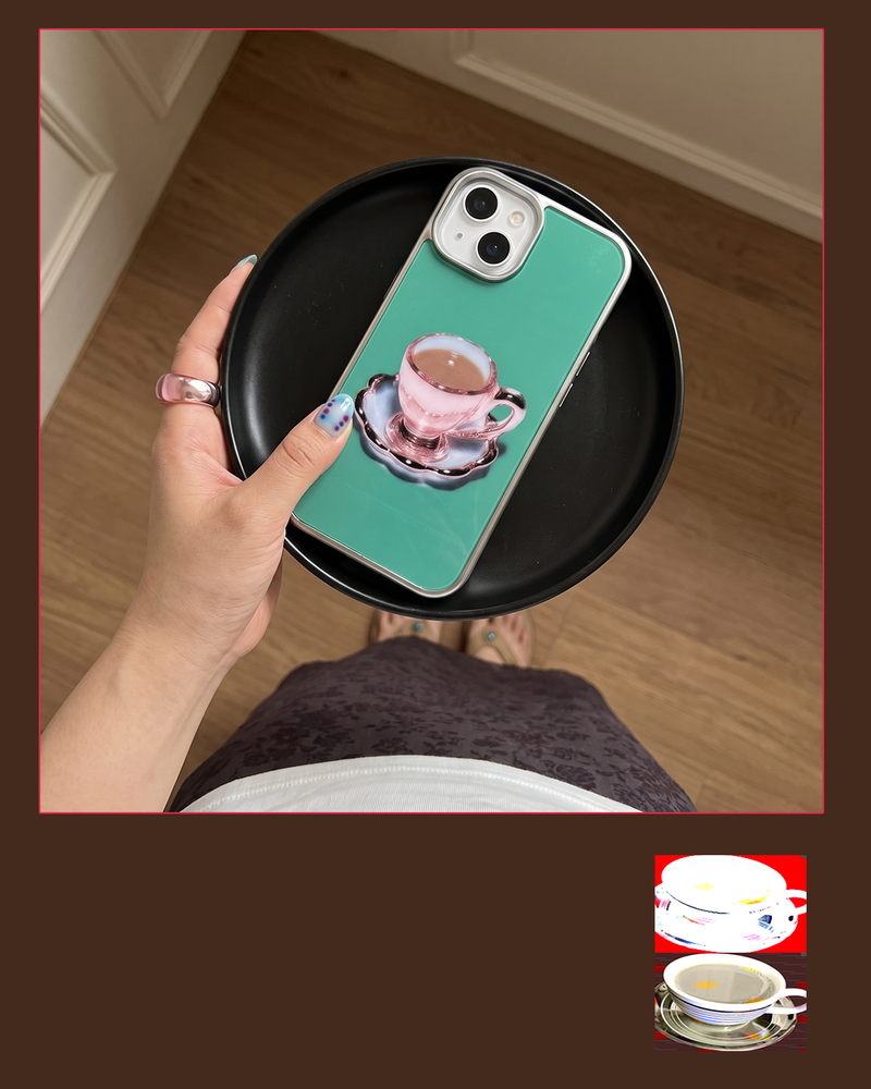 hasroom（hasroom）の「[silver glass bumper] black milk tea（Smartphone Accessories）」