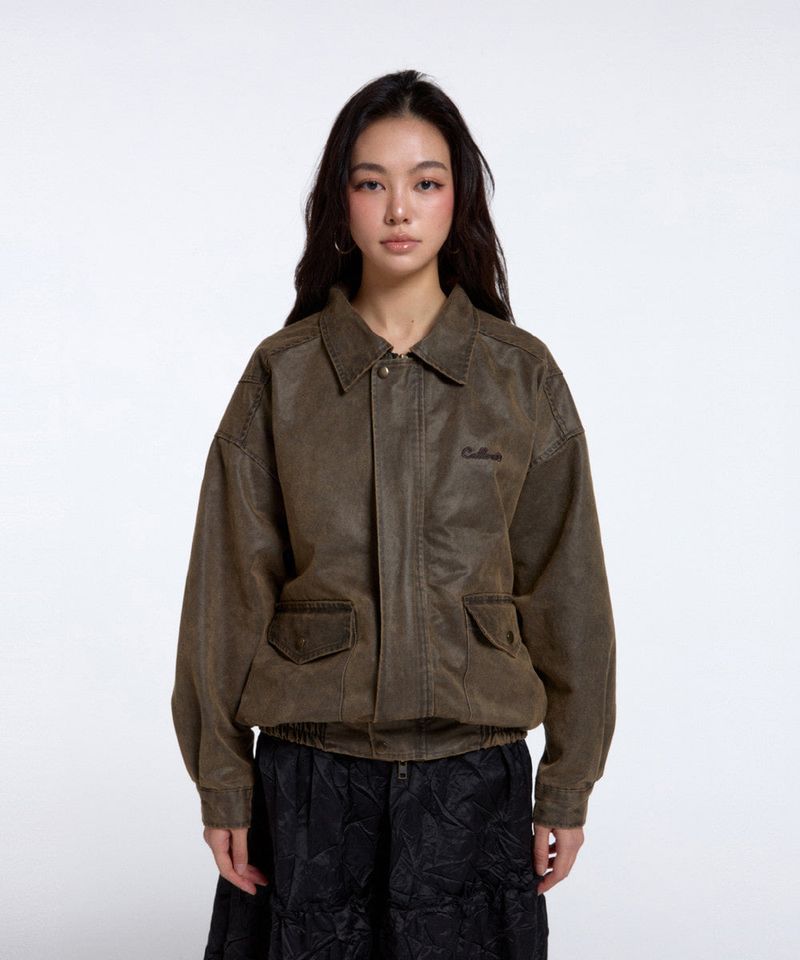 CALLOUT WASHED JACKET / BROWN