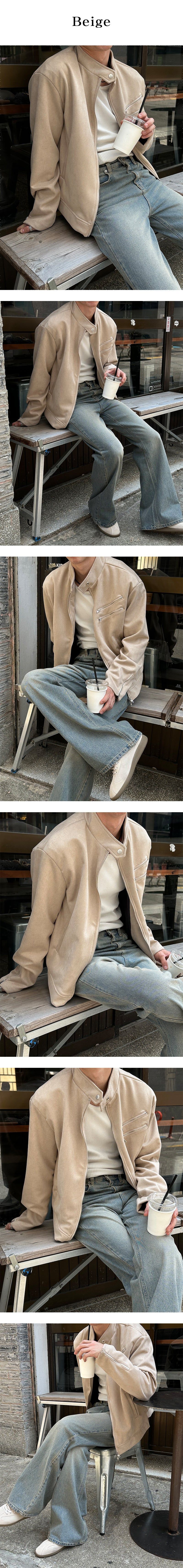 [F/W] Double zipper suede jacket(3color)