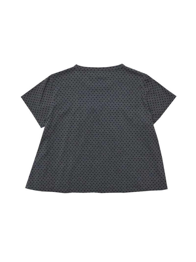 Dot Flared Tee (Charcoal)