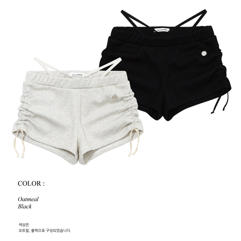 SHIRRING STRING MICROSHORTS_BLACK