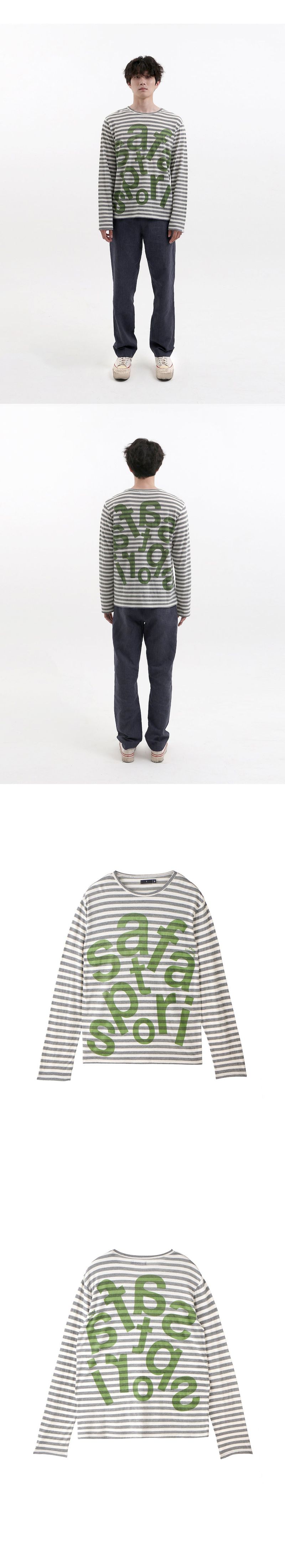 Safarispot ストライプ ボーダーT チケッティングストライプボーダーTシャツ - safarispot｜60