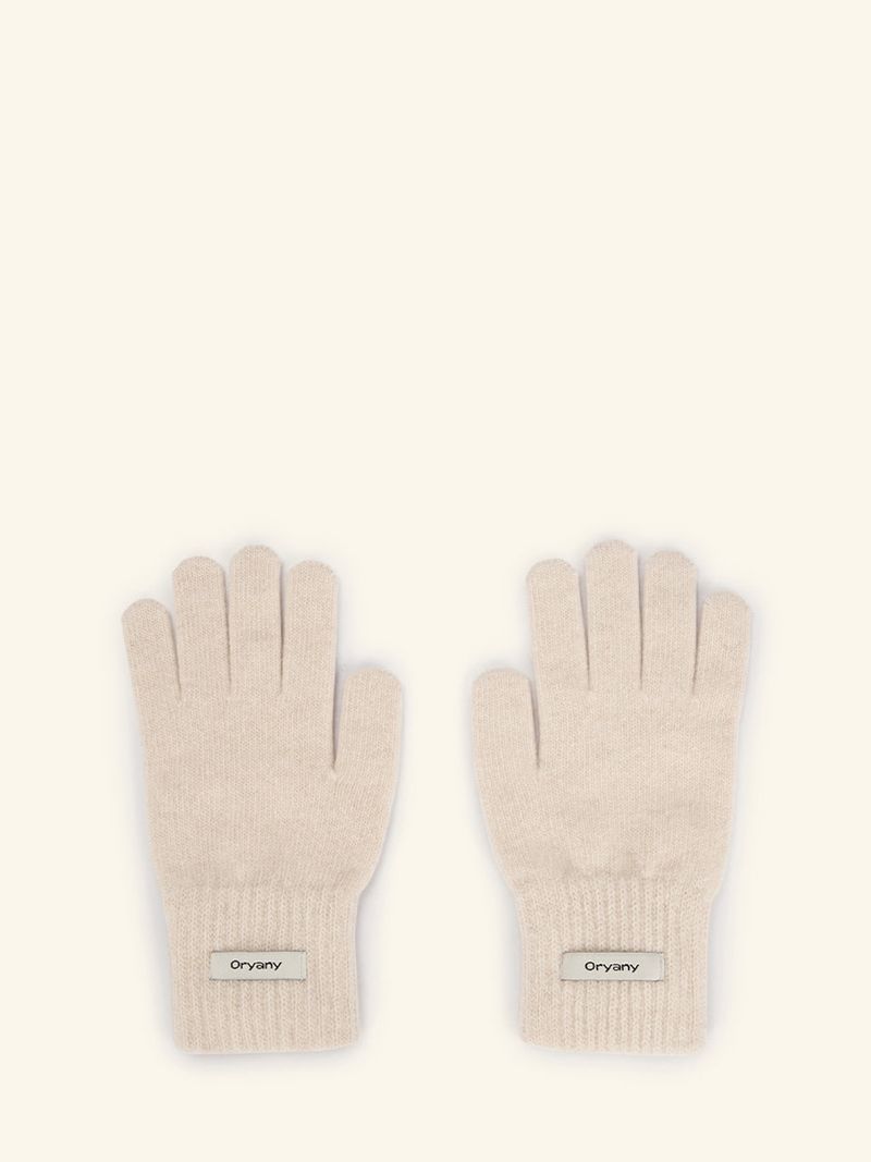 Label Finger Hole Short Glvoes