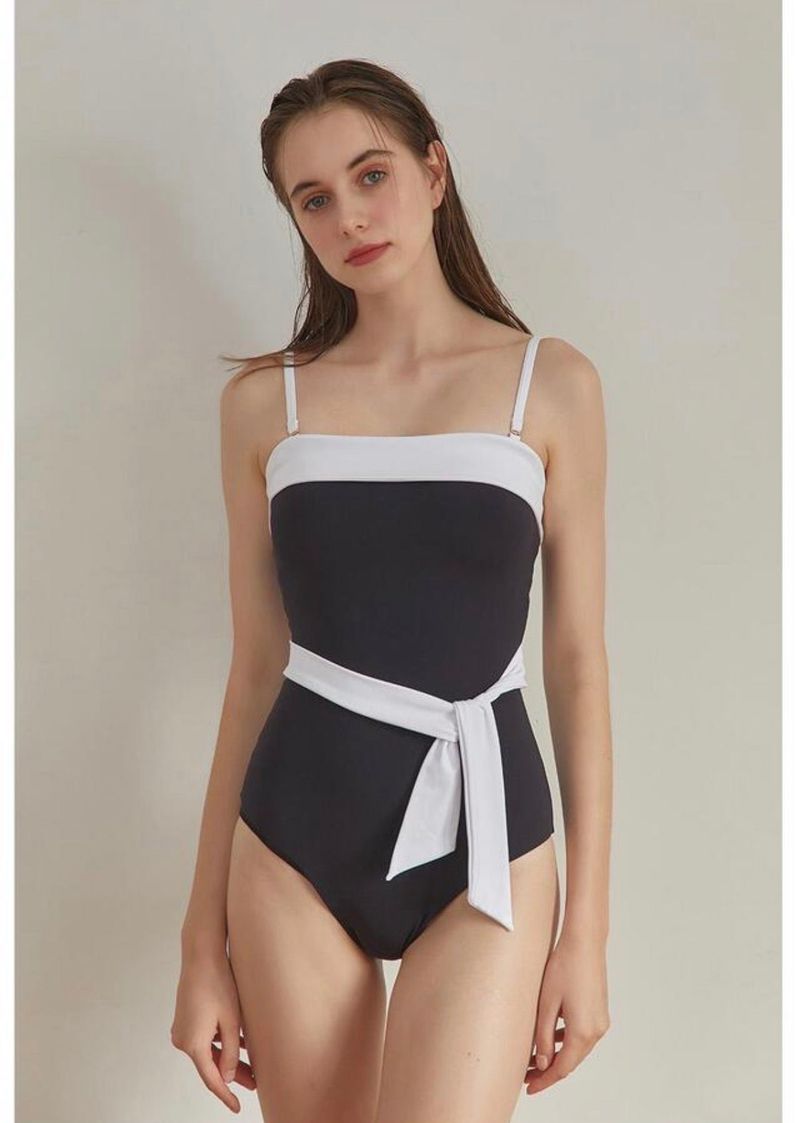 Belted Swimsuit Black