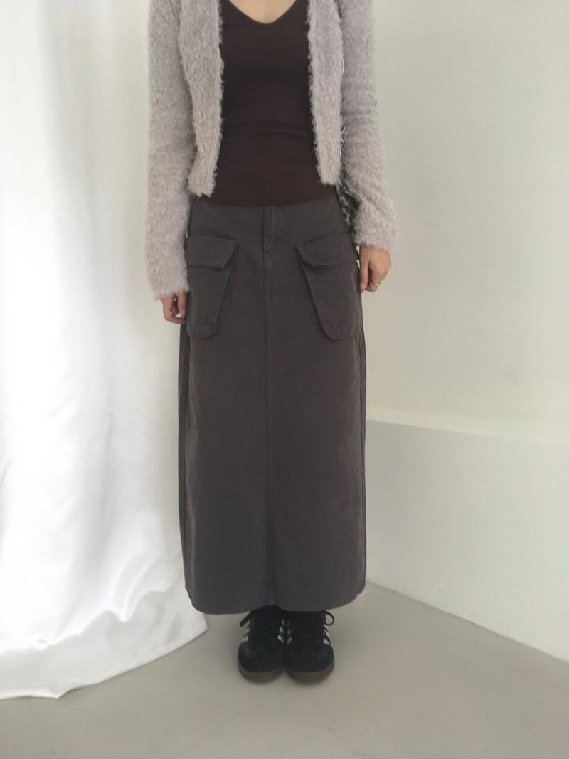 tap pocket long skirt