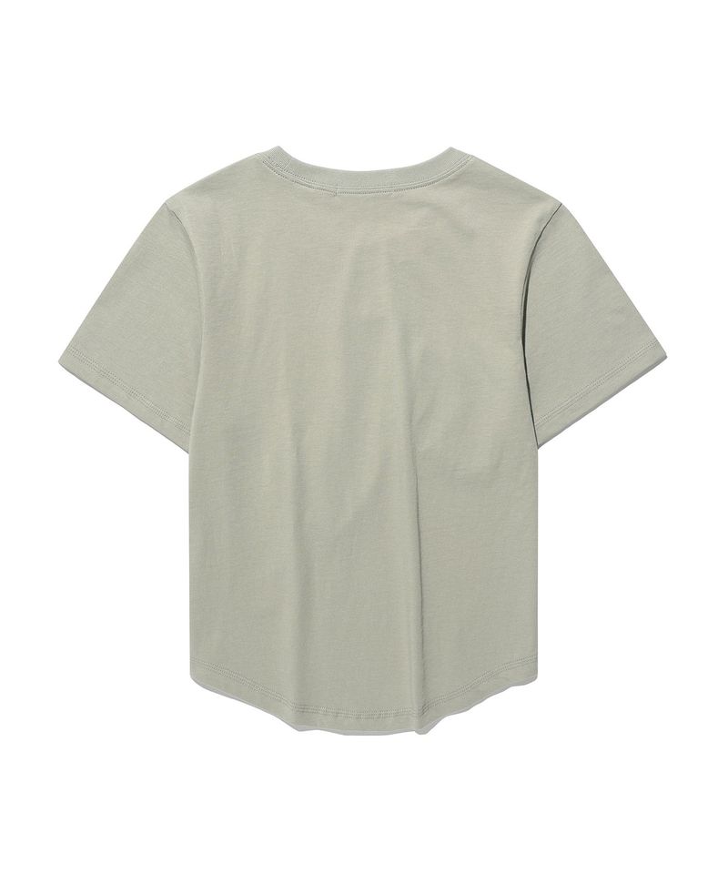 Messy Kiss Logo Tee Khaki (KIB6MFT504A)