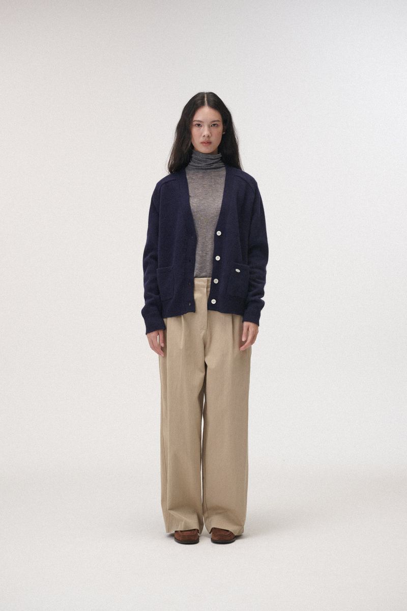 Loose cardigan (Navy)
