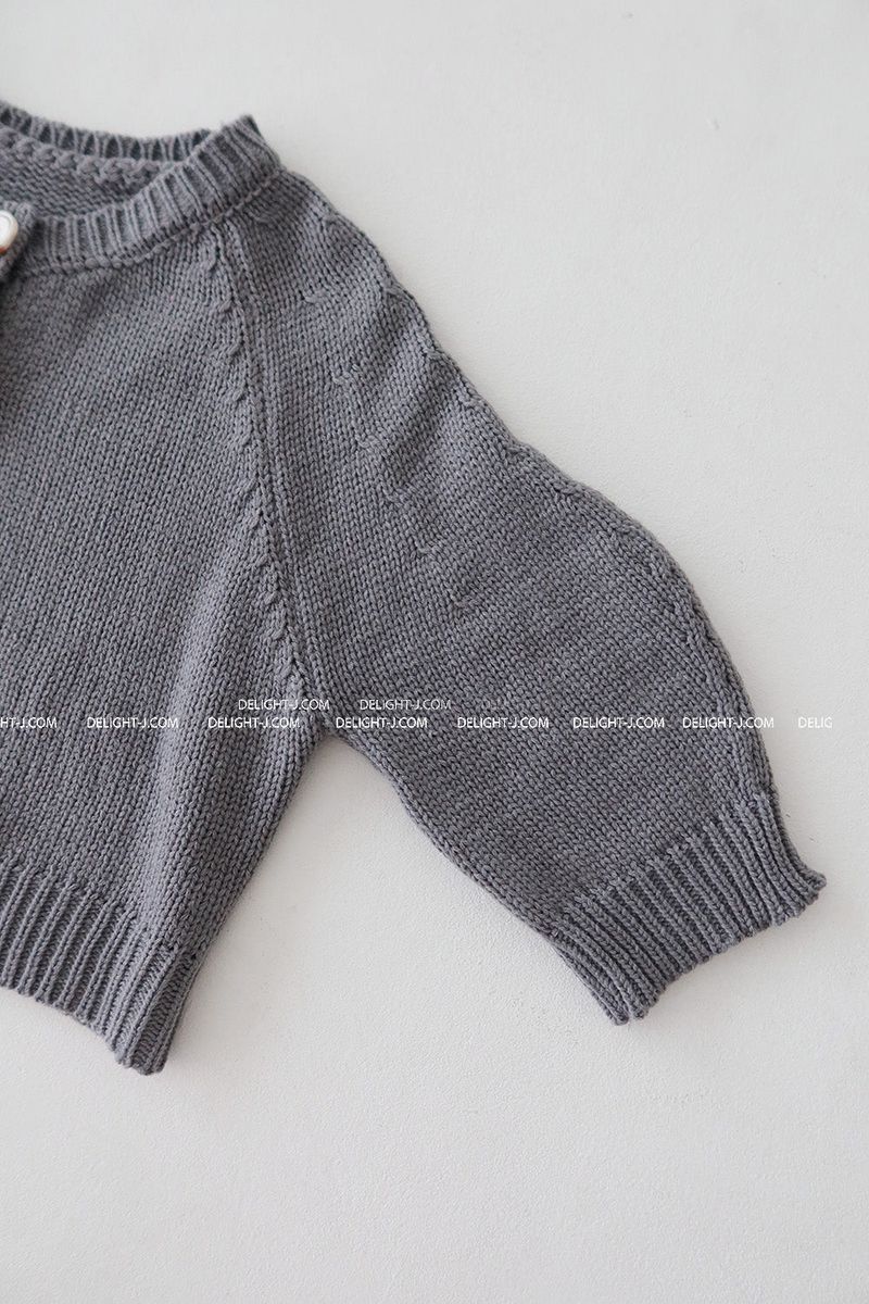 Half-length Balloon Knit Short Cardigan