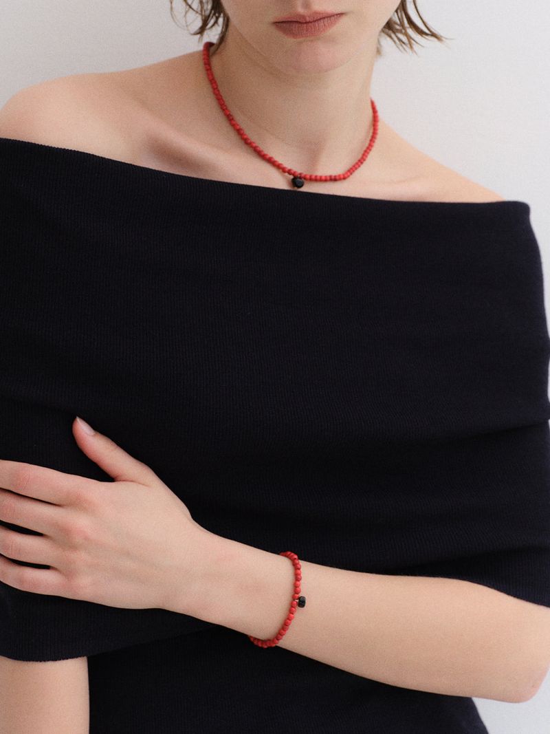 Silver925_Red Turquoise Black Stone_B