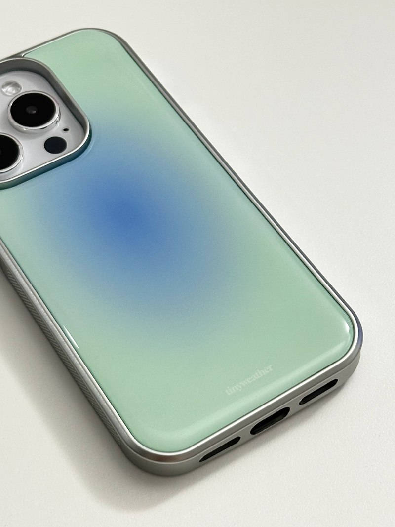 tiny weather(タイニーウェザー)の「blush epoxy silver case-blue+green(Smartphone Accessories)」