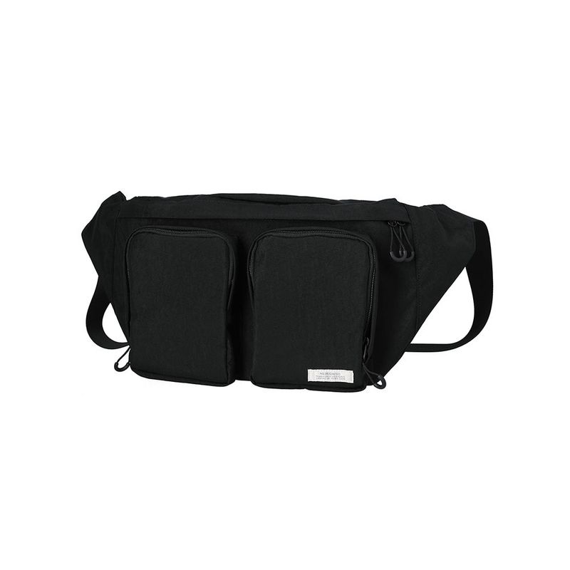 DOUBLE POCKET HIP SACK / BLACK