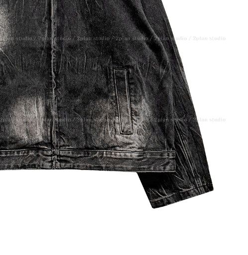 Darts Wrinkle Washing Denim Jacket