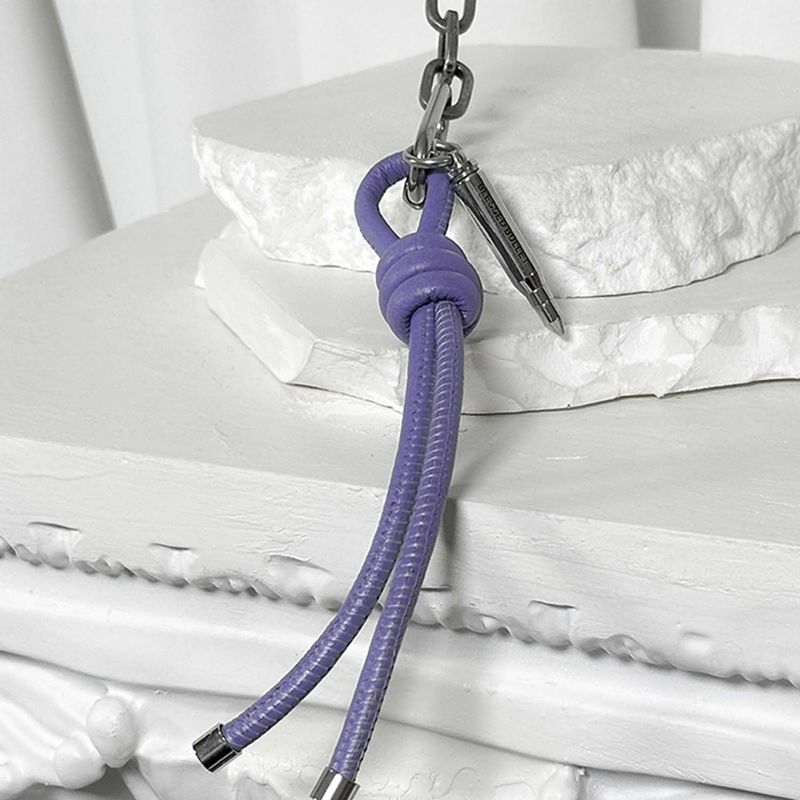 ss-Volume leather rope keyRing_purple