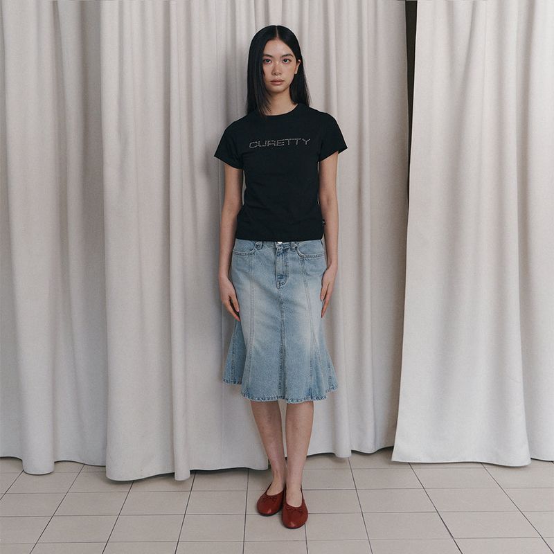 C ロゴ コンベックス Tシャツ ブラック