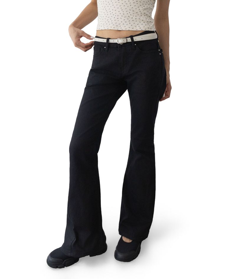 Iva Studded Low-Rise Bootcut Jeans