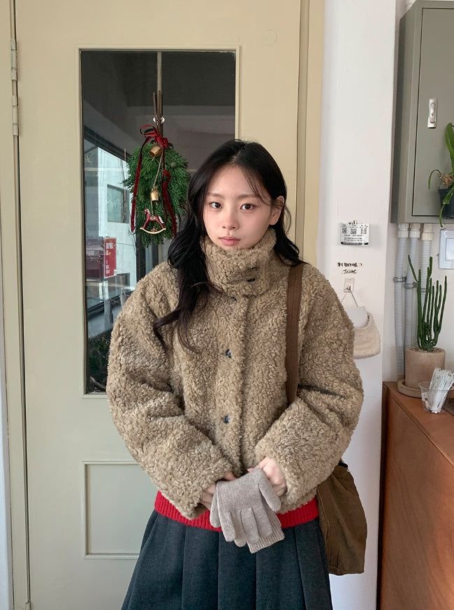 BAON(バオン)の「Rital Wool High Neck Fur Jacket(Jackets/Outerwear)」