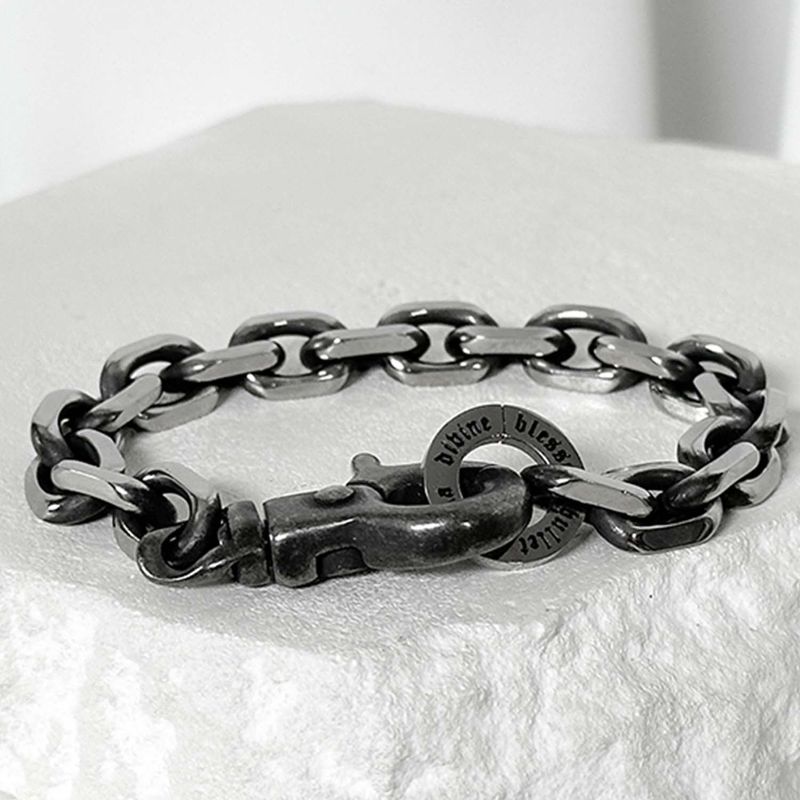 ss-10mm Black line original chain bracelet