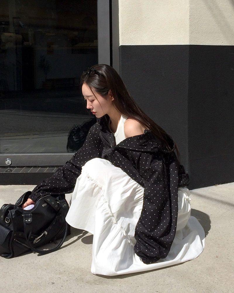 Milly Dot Hooded Windbreaker