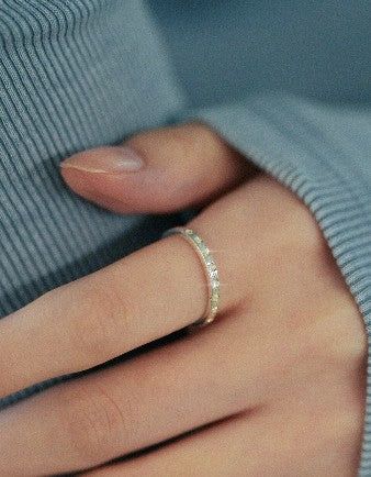 Rough Textured Wish Ring Silver