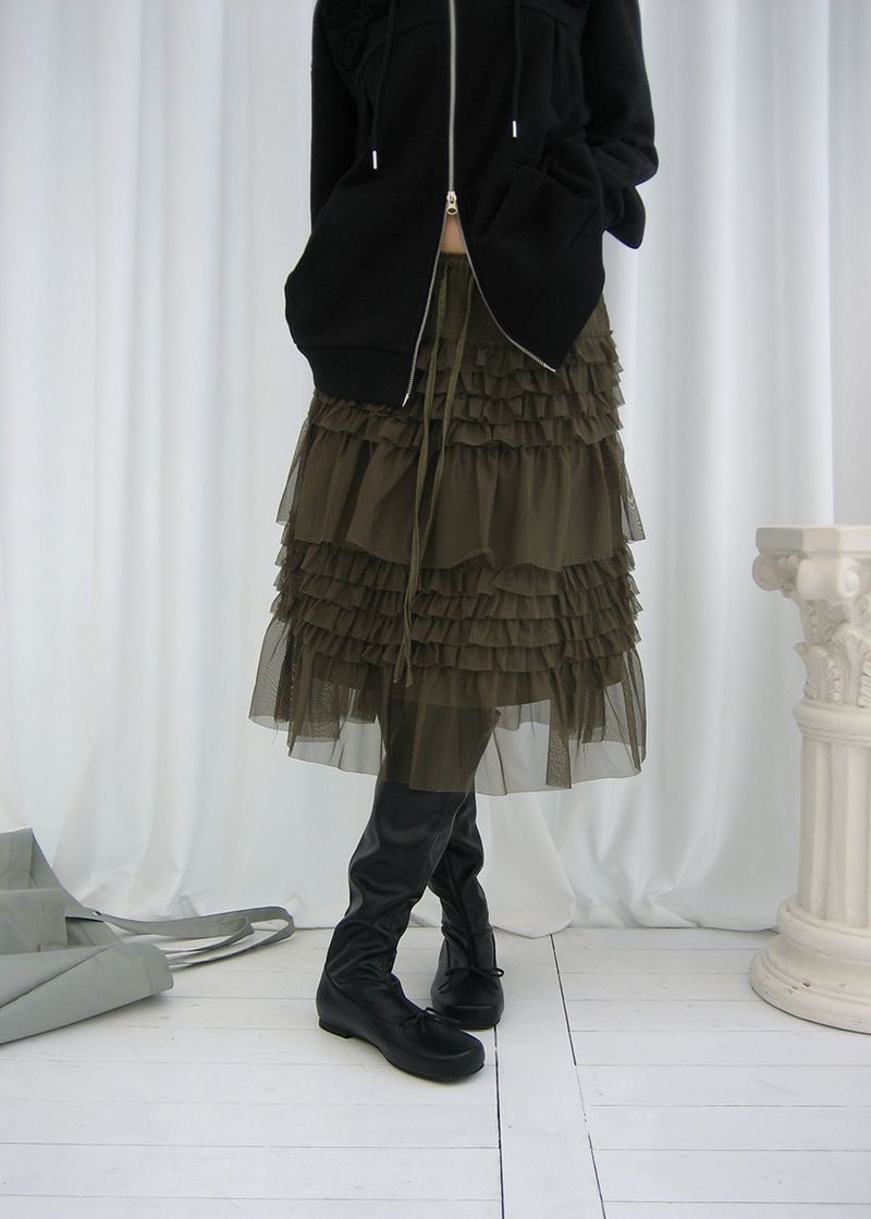 eon（イオエン）の「CANCAN SHA MIDI SKIRT (3color)（Skirts）」