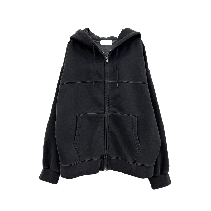 pigment panel zip-up hoodie