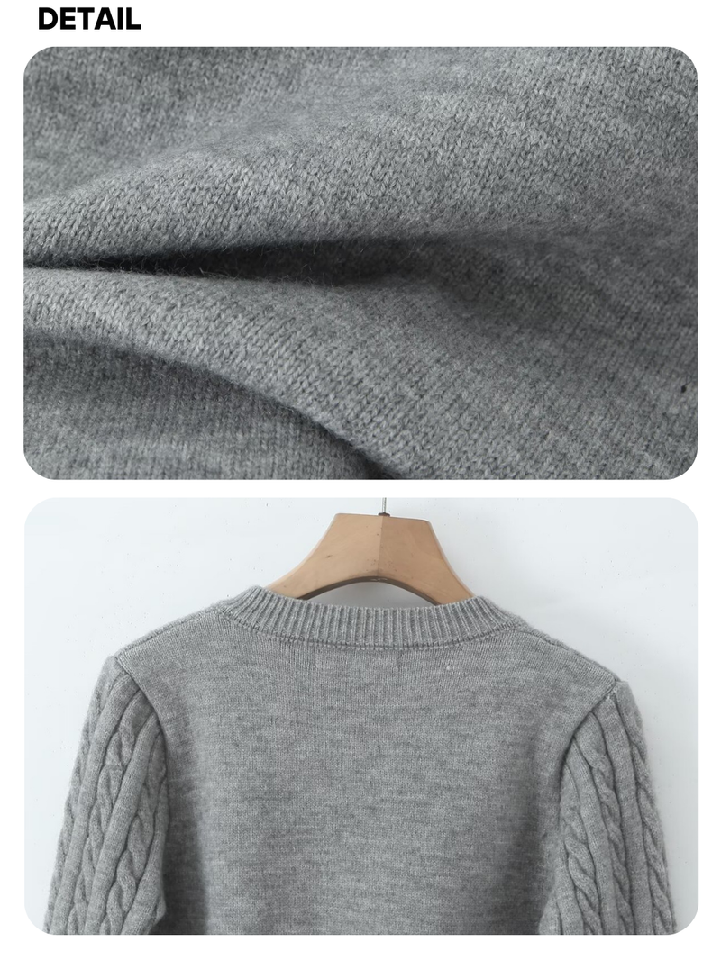 Under frill lace knit cardigan