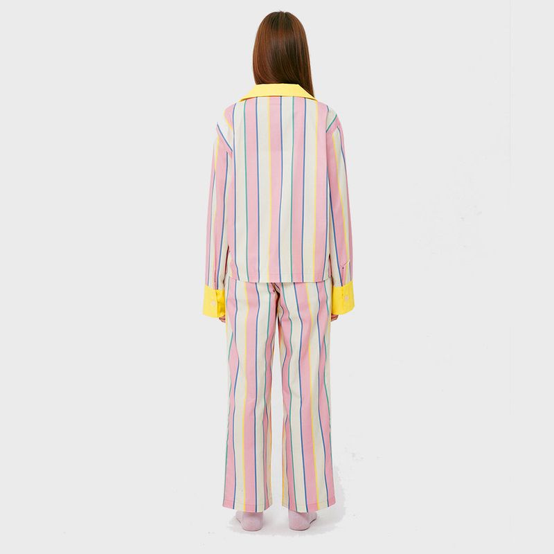 (W) Creamy Stripe PJ Pants