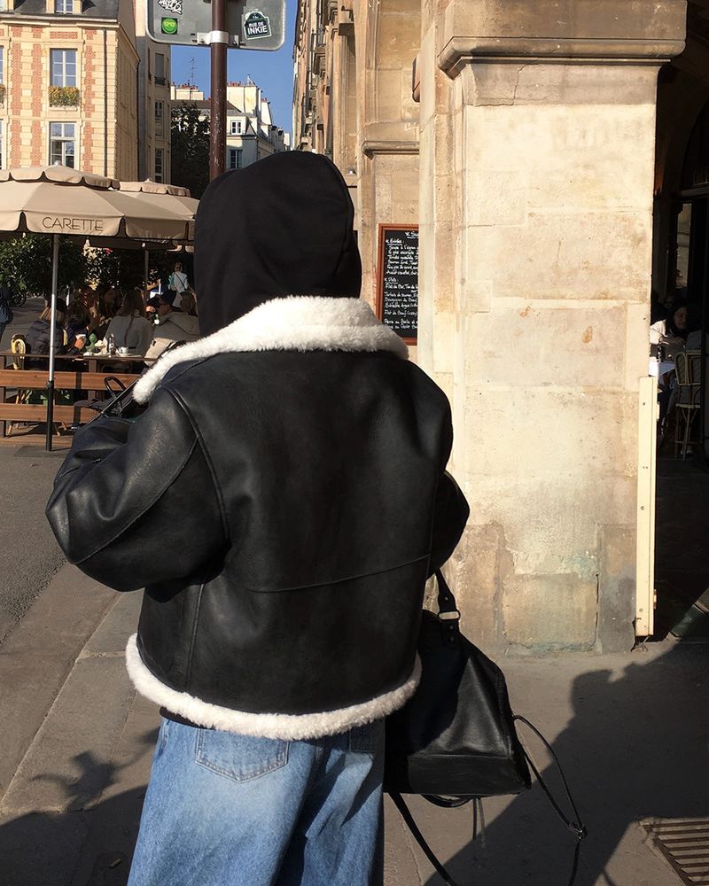 [ORIGINAL] Tambur Leather Shearling Coat