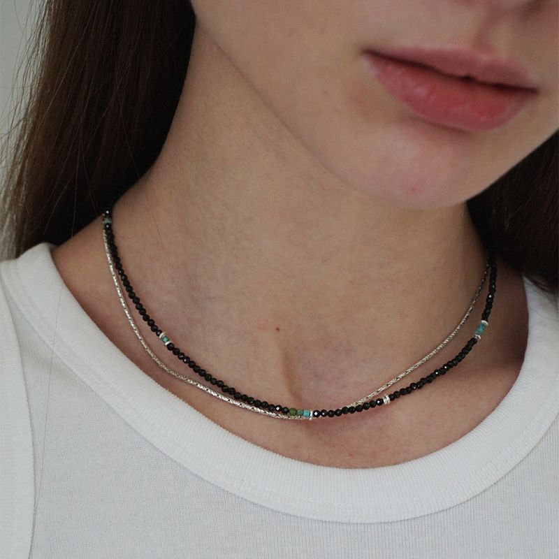 OURPIERRE(アワーピエール)の「GLITTER NECKLACE BLACK(Accessories)」