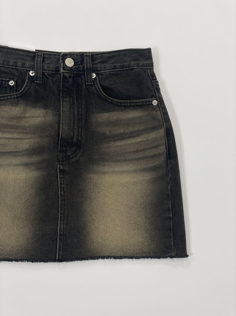 vintage denim miniskirt