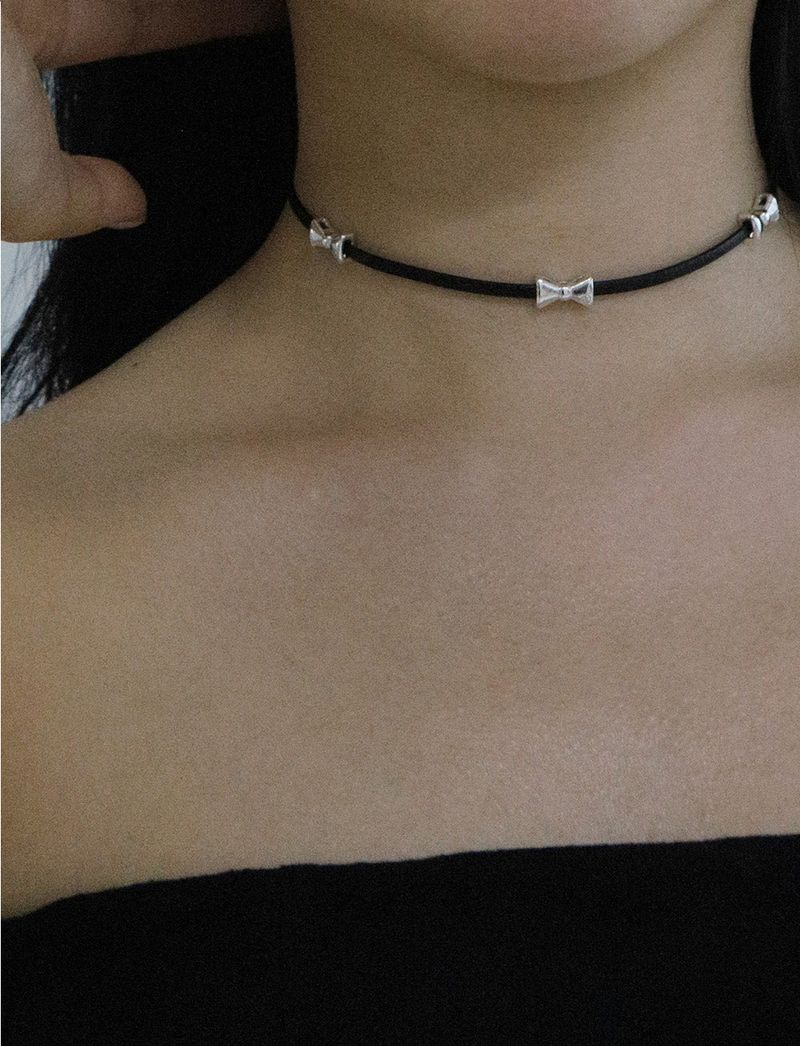 [MADE] Capsule02 3 Ribbon Leather Strap Chocker