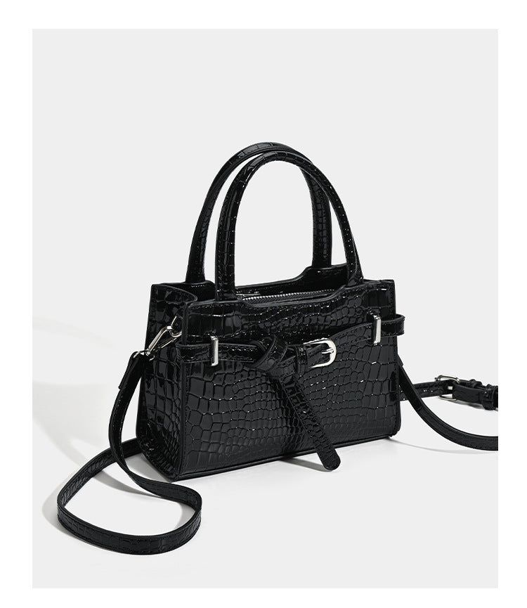 Mini Buckle Square Lock Tote Shoulder Bag