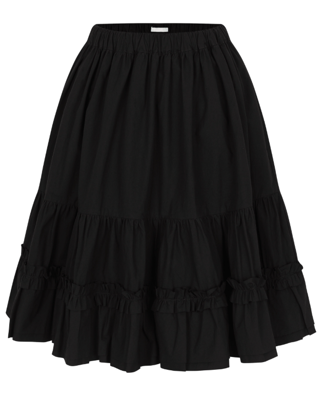 Ruffled Midi Skirt