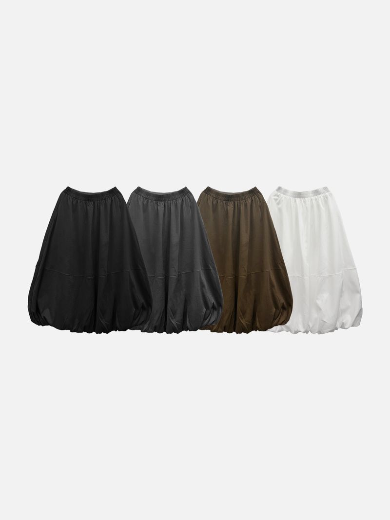 Polar Cream Suede Balloon Skirt (4c)
