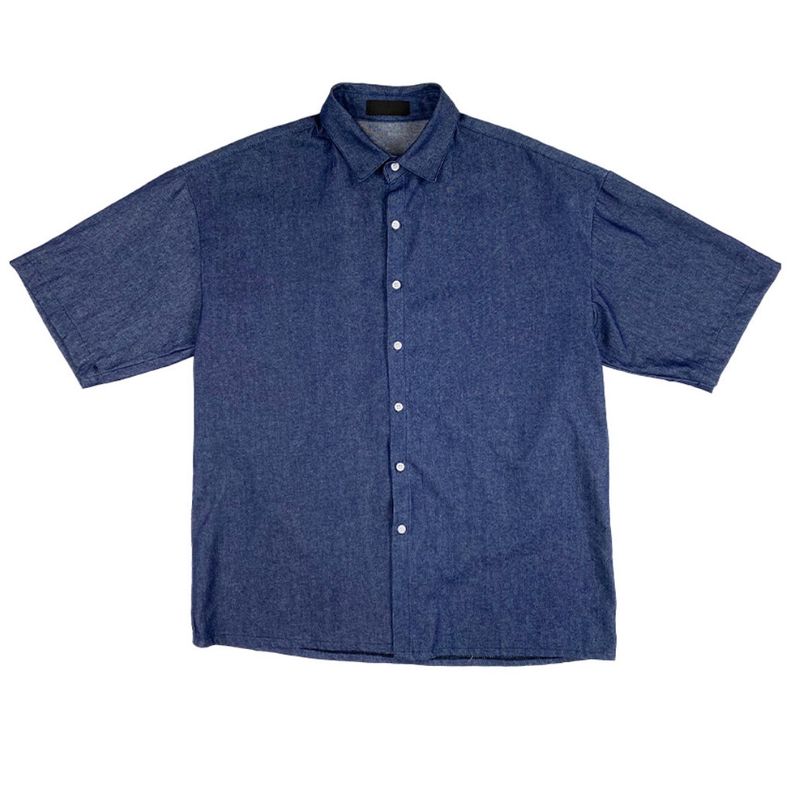 PERFECT LINEN HALF DENIM SHIRTS(2COLOR)