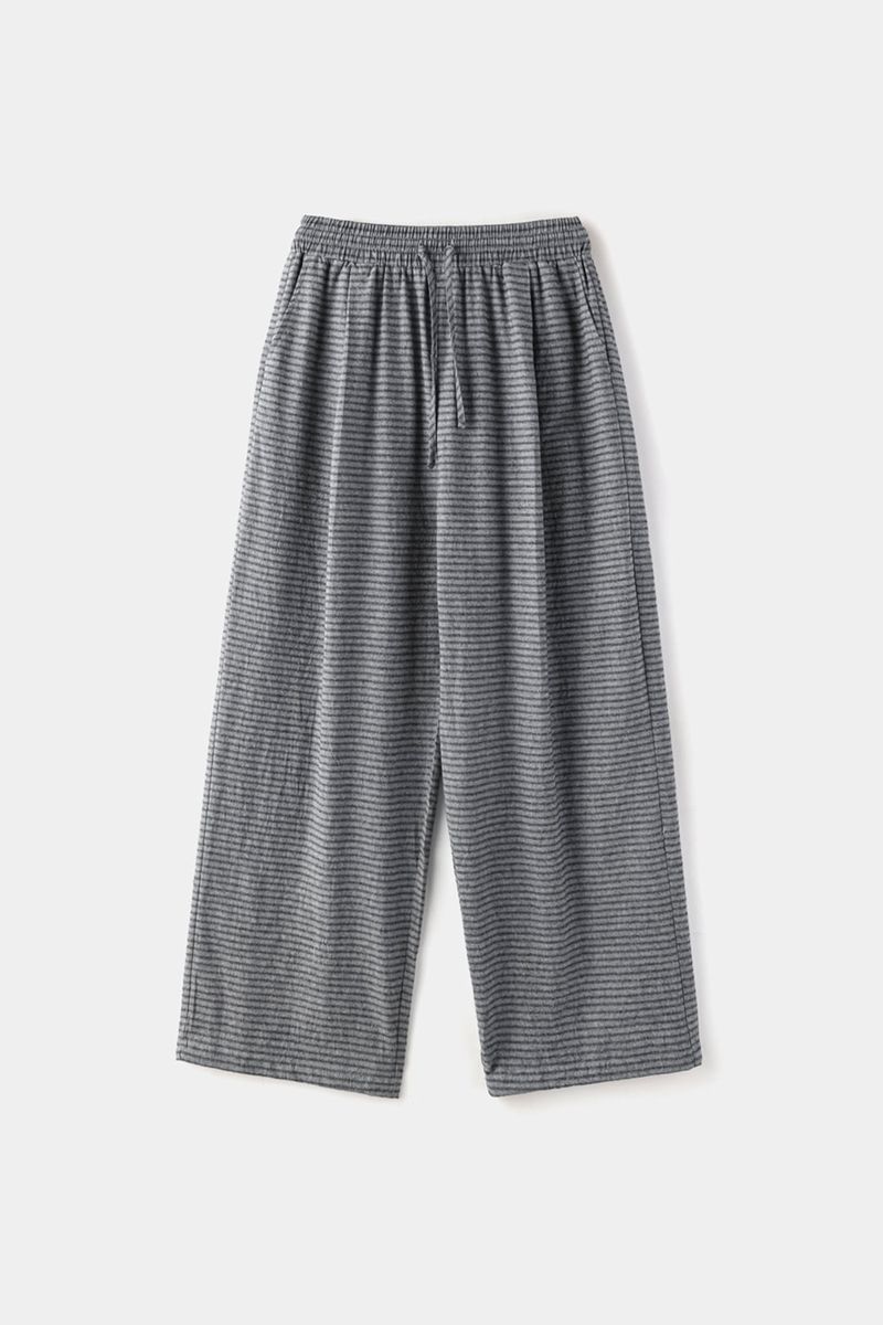 Border stripe summer pants