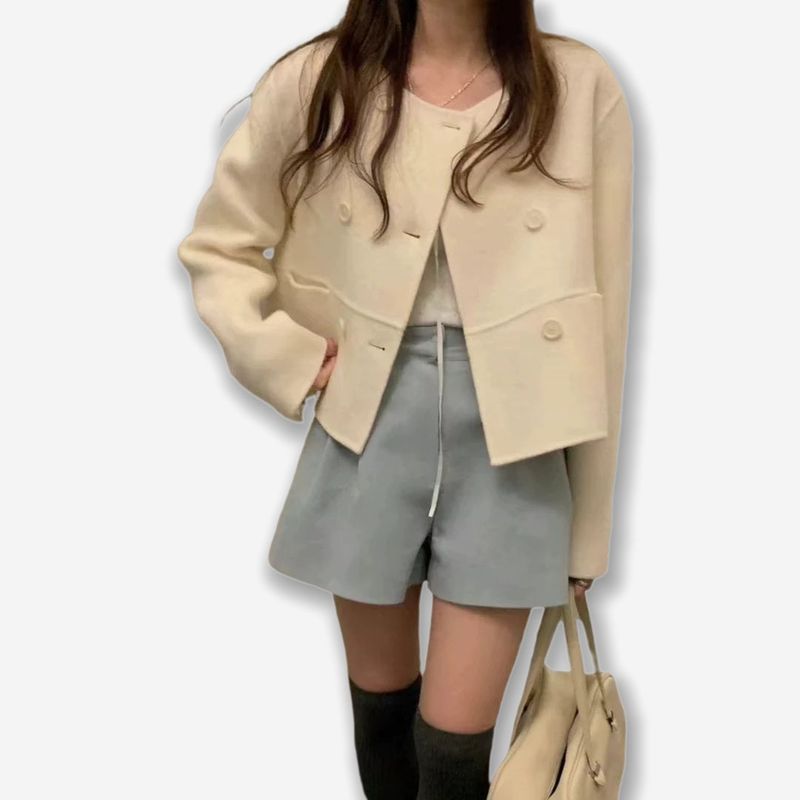La mode MAQI(ラ モード マキ)の「Little Paris Double-breasted Short Wool Coat(Jackets/Outerwear)」