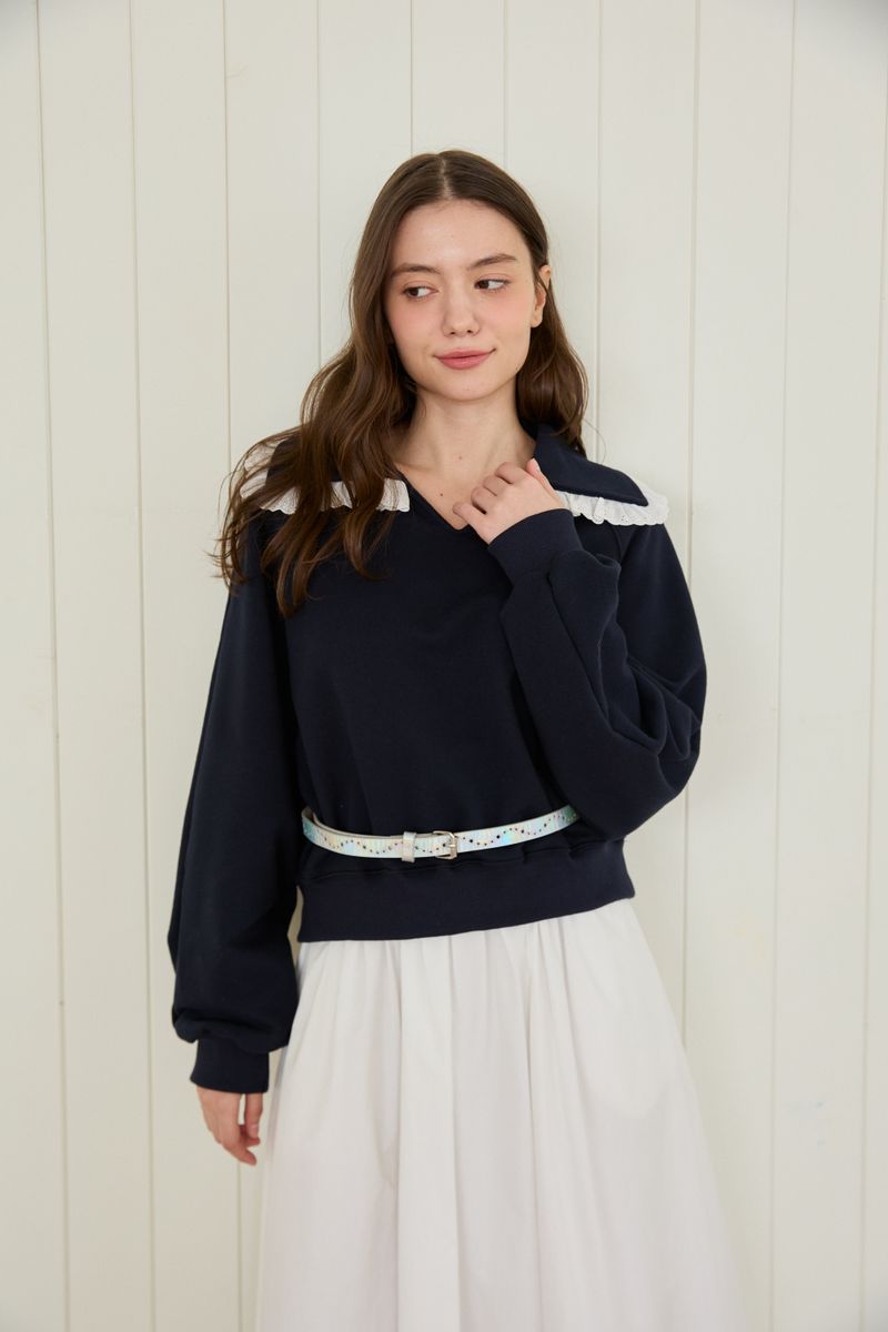 BLOSSOM COLLAR SWEATSHIRT