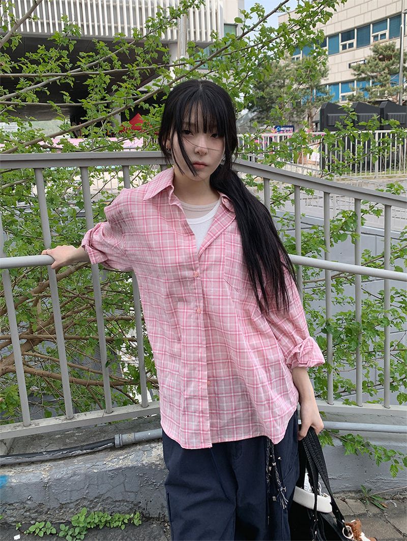 SHIRRING CHECK SHIRT (2C)
