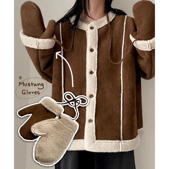 Keld Oversized fit Round Mustang, Gloves Set
