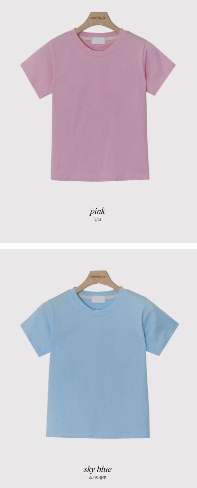Basic Round Short Sleeve T-shirt (5color)