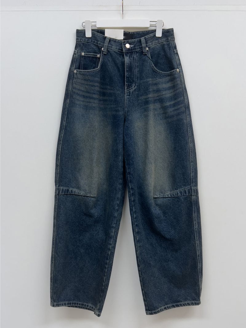 [Unisex] Force 10 Pintuck Wide Denim Pants